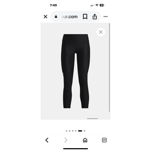 Under Armour Compression Black High Rose Ankle Leggings XS - Picture 5 of 9